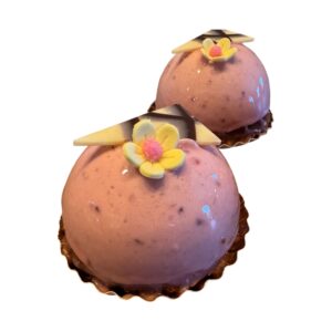 Aardbei witte chocolade bolgebakje